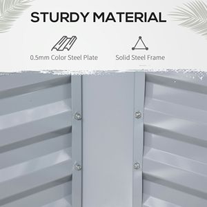 Bac de jardin surélevé avec fenêtre enroulable et couvercle en plastique transparent, jardinière en acier, serre - pour l'entretien des plantes en extérieur - Product Image 5