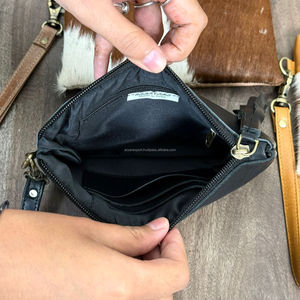 Stylish Hair-on Metallic Genuine Cowhide Leather Clutch Wallet Premium Pattern Wristlet Purse Organizer Perfect for Cash & Card - Product Image 6