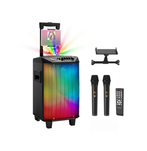 Sistema de Karaoke Personalizado de Fábrica, Máquina de Karaoke Portátil con Altavoz de 10 Pulgadas, Micrófono Inalámbrico Dual, Bluetooth, Venta al por Mayor - Product Image 6