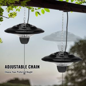 Chauffage électrique de terrasse intérieur/extérieur 1500W avec protection IP34, radiateur céramique infrarouge de plafond de 23,6 pouces avec chaîne de tirage - Product Image 5