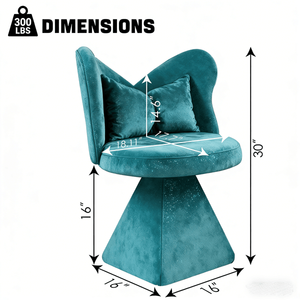 Swivel Accent Vanity Chair with Butterfly Back for <b>Dining</b> Bedroom Makeup <b>Stool</b> or Living Room Use - Product Image 4