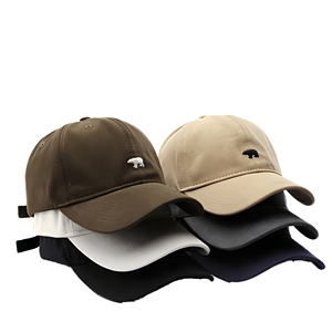 Unisex 6-Panel Baseball Cap Embroidered Bear Logo Adjustable Breathable <b>Waterproof</b> Polyester Casual <b>Hat</b> for Adults - Product Image 1