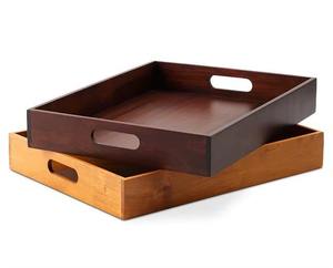 Assiette à dessert ronde en bois massif écologique, gravée, de luxe moderne, pour servir des fruits secs lors de fêtes - Product Image 4