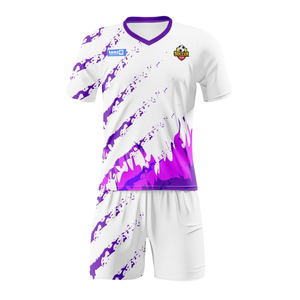 Uniforme de Fútbol Personalizado ODM OEM 2025, Conjunto de Camiseta de Fútbol de Moda, Pantalones Cortos Impresos de Secado Rápido, Transpirables y Ligeros, 100% Poliéster - Product Image 4