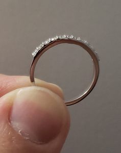 14KT Gold 0.33 CT Lab Grown <b>Diamond</b> Band <b>Ring</b> for Women | Minimalist Wedding Anniversary <b>Diamond</b> <b>Ring</b> | Stackable Bridal Jewelry - Product Image 3