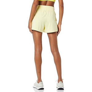 กางเกงขาสั้นกีฬาเอวกลางสำหรับผู้หญิง ผ้าสองชั้น แห้งเร็ว มีซับในในตัว เหมาะสำหรับการฝึกซ้อม - Product Image 2