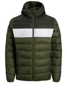 Chaqueta Acolchada Gruesa y Cálida de Invierno para Hombre, con Contraste de Color, Cuello Alto, Capucha, Ligera, Acolchada, Servicio OEM - Product Image 5