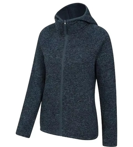 Sudadera con Capucha de Forro Polar para Mujer, Corte Ajustado, Cierre Completo, Cómoda y Acogedora, Estilo Urbano Minimalista, Servicio Personalizado OEM - Product Image 4