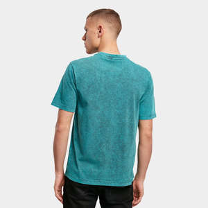 Camiseta de Verano con Cuello Redondo y Lavado Ácido de la Mejor Calidad, Corte Regular, Antibacteriana, Camisetas Personalizadas de Alta Calidad al por Mayor para Hombre - Product Image 2