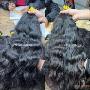 Vente en gros d'extensions de cheveux humains vierges 100% Remy style vague naturelle cuticule complète crue en vrac vietnamien trame unique cheveux alignés - Product Image 1