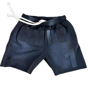Short de jogging unisexe 100% coton, délavé à l'acide, séchage rapide, taille moyenne, impression personnalisée, vente en gros, tissu bouffant - Product Image 2