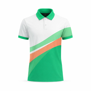 Polo pour homme à manches courtes de haute qualité, 100% polyester, tissu respirant anti-plis, 180g, impression numérique de logo personnalisé - Product Image 3