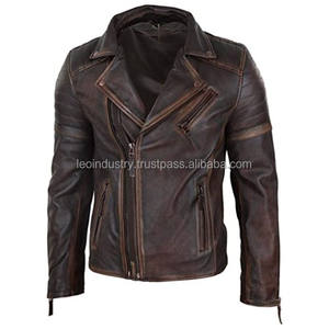 Vestes de moto en cuir formelles pour hommes de haute qualité avec logo personnalisé |   Nouveautés OEM/ODM à la mode en vente - Product Image 1