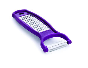 Éplucheur en acier inoxydable Anax 2 en 1 avec râpe, double fonction, outil de cuisine facile pour légumes, fromage, ail, fonctionnement manuel - Product Image 2