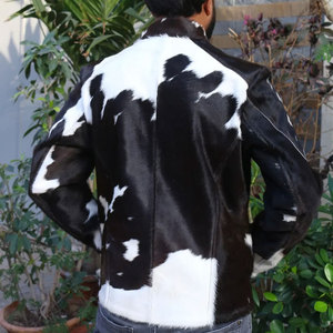 Wholesale Best Quality Zipper Closure <b>Men</b> Cowhide <b>Leather</b> <b>Jackets</b> Fully Customized Genuine Cowhide <b>Jackets</b> - Product Image 2