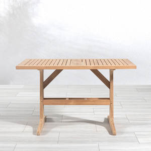 Meilleures ventes - Table haute carrée en teck de luxe avec base en forme de T pour hôtels et hôtellerie - Écologique et durable - Product Image 2