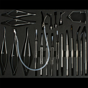 21 Pcs Cataract Ophthalmic Set, Premium Stranded Micro Surgical <b>Instruments</b>, Ophthalmic Sterilization Tray Used in Eyes Surgey - Product Image 3