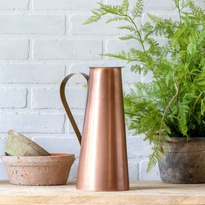 Carafe à eau en cuivre pur traditionnelle, pichet à eau en cuivre artisanal, design minimaliste, pot décoratif en cuivre pour les boissons - Product Image 4