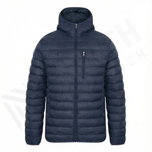 Veste matelassée à capuche légère et compressible pour homme Manteau court d'hiver matelassé isolé pour le ski sur neige en duvet de canard - Product Image 2