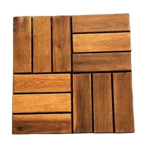 Azulejos de cubierta de patio de madera de acacia al aire libre suelo impermeable entrelazado - Product Image 2