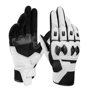 Custom Summer Windproof Anti <b>Vibration</b> Half Finger Riding Waterproof Racing Motorbike <b>Men</b> Vintage Leather Motorcycle Gloves - Product Image 1