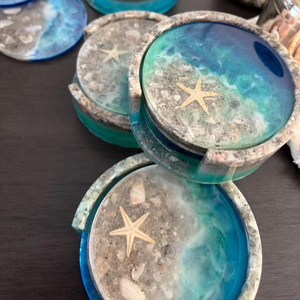 Best Selling Resin <b>Coasters</b> <b>Set</b> With Modern <b>Coasters</b> Special Top Quality Made In India - Product Image 1