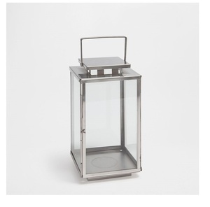 Wholesale Selling Portable Eco-Friendly <b>Silver</b> Color Metal Candle <b>Lantern</b> With Shiny <b>Silver</b> Finished <b>Lantern</b> for Christmas - Product Image 2