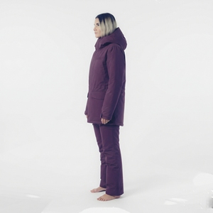 Ensemble veste et pantalon de ski imperméable pour femme Hawkeye, violet, à capuche, isolant, vêtements d'extérieur - Product Image 5