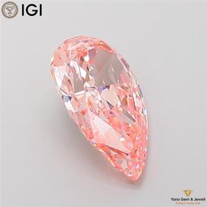 เพชร CVD ที่เพาะเลี้ยงในห้องปฏิบัติการ ความใส VS1 สีชมพูสดใสแฟนซี 4.00 กะรัต รูปทรงลูกแพร์ พร้อมใบรับรอง IGI สำหรับจี้ระดับมืออาชีพ - Product Image 4