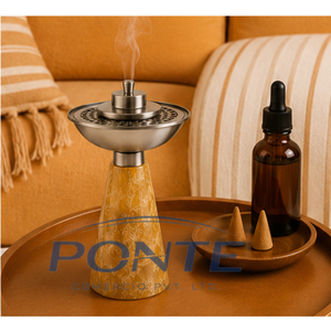 Quemador de Incienso Moderno de Resina con Textura de Mármol, Elegante Porta Incienso Árabe de Metal para Decoración del Hogar, Regalo para Ramadán y Eid - Product Image 4