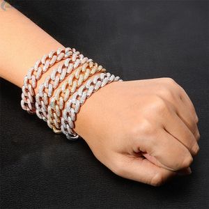 Full <b>Iced</b> <b>Out</b> Stylish Hip Hop Bracelet VVS1 Lab Grown Diamond Hip Hop Jewelry Cuban Link Celebrity Bracelet For Him - Product Image 2