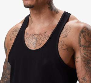 OEM Custom Men’s Black Tank Top and Shorts <b>Set</b>- 2 Piece Gym Sportswear Breathable Quick-Dry Eco-Friendly Slim Fit Workout Outfit - Product Image 3