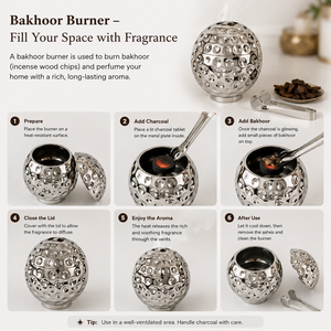 Silver Golf Ball Incense Burner, Luxury Metal Aromatherapy Censer With Matching Tongs For Hotels, Home Decor And Gifts - Product Image 3