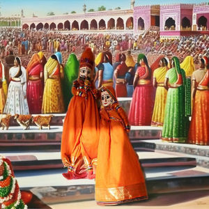 Marionetas Kathputli, Colección Aarna, Diseño Moderno, Hechas a Mano, Ecológicas, de Plástico, con Flores, Decoración Multifuncional - Product Image 2