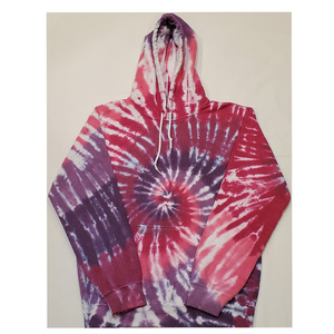 Sudadera con capucha de algodón grueso con efecto tie-dye estilo urbano, lavado vintage, oversize, de fabricante - Product Image 3