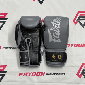 Gants de boxe Fairtex personnalisés, design sur mesure, fermeture auto-agrippante, noir et jaune, fabriqués à la main au Pakistan, cuir de vachette véritable. - Product Image 4