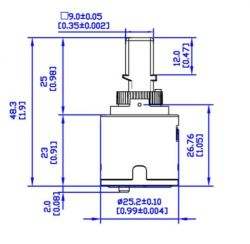 CAP0018 Cartouche céramique 25 mm OD - Product Image 4
