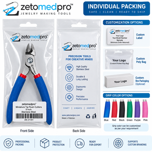 Hochleistungs-Miniatur-Spitzzangen Präzisions-Edelstahl-Schneidezangen für Schmuckherstellung 5 Zoll ZetomedPro - Product Image 6
