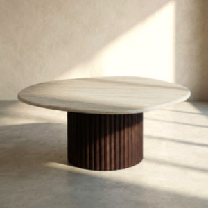 Table à manger rectangulaire moderne minimaliste avec plateau en marbre, design stable avec base en bois, 6 places, meubles pour la maison - Product Image 3