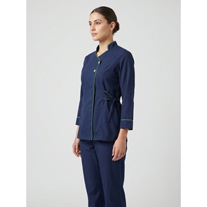 Conjunto de Uniforme Médico para Mujer, Traje Quirúrgico con Ribete en Contraste, Material de Polialgodón, Tallas XS, XXS, XL, Etiqueta Personalizada OEM, Técnicas de Impresión - Product Image 3