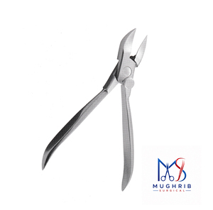 Coupe-ongles à ressort caché, avec verrouillage par vis, finition mate, acier inoxydable, lame droite tranchante de 11,5 cm - Product Image 1