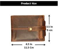 Dompet Rifd pria dompet kartu tempat kartu dompet kulit lipat dua bisnis dompet kulit sapi asli kustom penjualan laris ekspor untuk pria