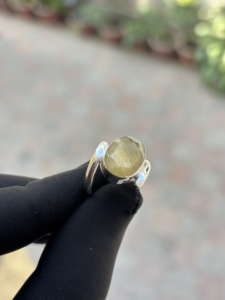925 Sterling <b>Silver</b> Trending Handmade <b>Ring</b> Gift For Her Golden Rutile Gemstone <b>Ring</b> Jewelry For Women <b>Silver</b> <b>Boho</b> Style Jewelry - Product Image 1