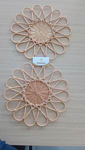 Natural Rattan Round Placemat Handmade Woven Dining <b>Table</b> <b>Mats</b> Eco Friendly Charger Plates for Wedding Party Home Decoration - Product Image 6