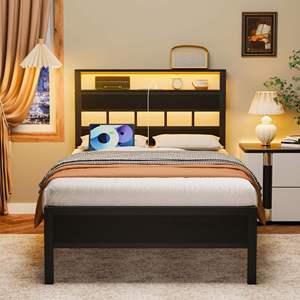 23kgs/26kgs Full <b>Bed</b> Size Linen Modern Black/<b>White</b> <b>Metal</b> Foldable Smart <b>Bed</b> Home Furniture Vietnam-Made OEM/ODM - Product Image 6