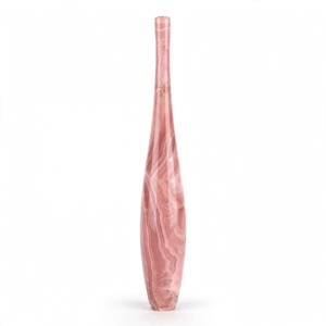 Rose Pink Onyx Graceful Teardrop <b>Vase</b> Handmade Blush Stone Flower <b>Vase</b> Boutique Gift Decor Wholesale - Product Image 2