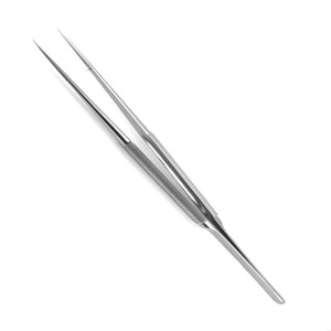 Juego de micropinzas Rhoton de Jamso Industries, 3 piezas, rectas, 7 pulgadas, punta lisa de 0.3 mm, instrumento neuroquirúrgico - Product Image 1