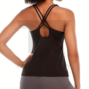 เสื้อกล้ามรัดรูปทรง Racerback สำหรับผู้หญิง คอกลม แขนกุด เหมาะสำหรับออกกำลังกาย โยคะ แห้งเร็ว ชุดออกกำลังกาย - Product Image 6