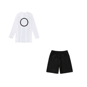 Maillot de bain à manches longues pour homme, noir, protection UV UPF50+, séchage rapide, coupe compressive extensible, pour la plage, les sports nautiques et le surf - Product Image 4