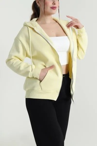 Sudadera con Capucha de Manga Larga para Mujer EVERGLOW, Color Sólido, 100% Algodón Ecológico, Logotipo Frontal con Cordones, Otoño Invierno - Product Image 5